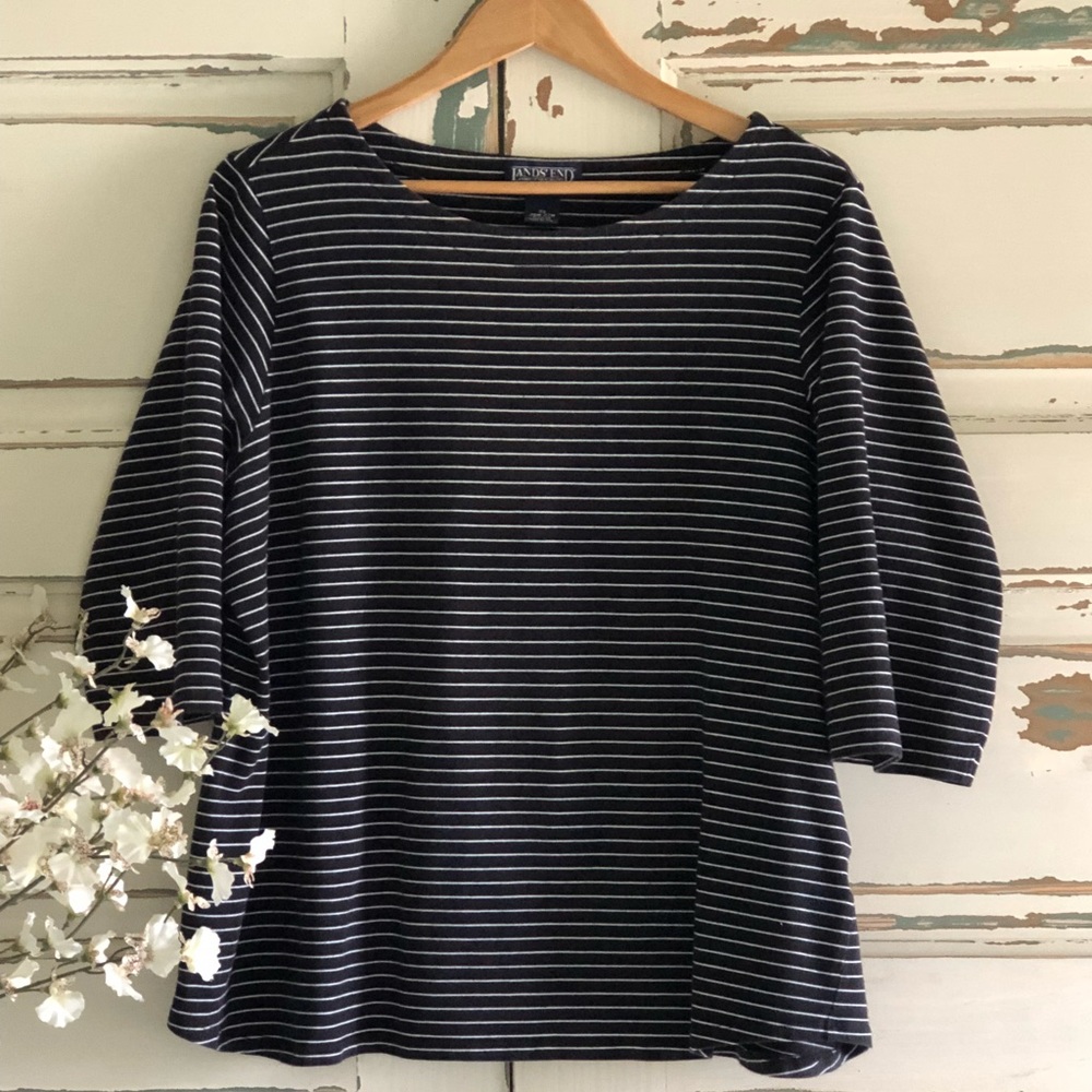 Lands’ End Knit 3/4 Sleeve Top